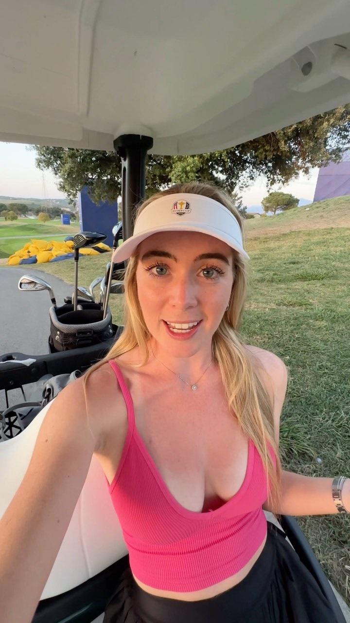 Golfer Grace Charis In Her Tiny Pink Crop Top Gives Barbie Vibes