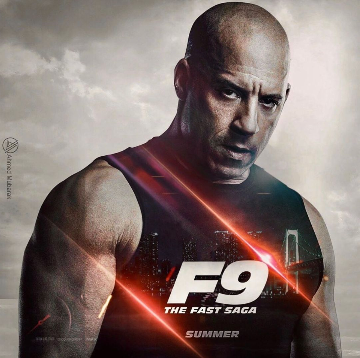 'F9' movie poster featuring Vin Diesel