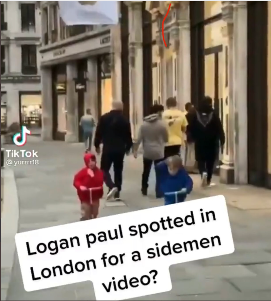 Logan Paul allegedly walking in England