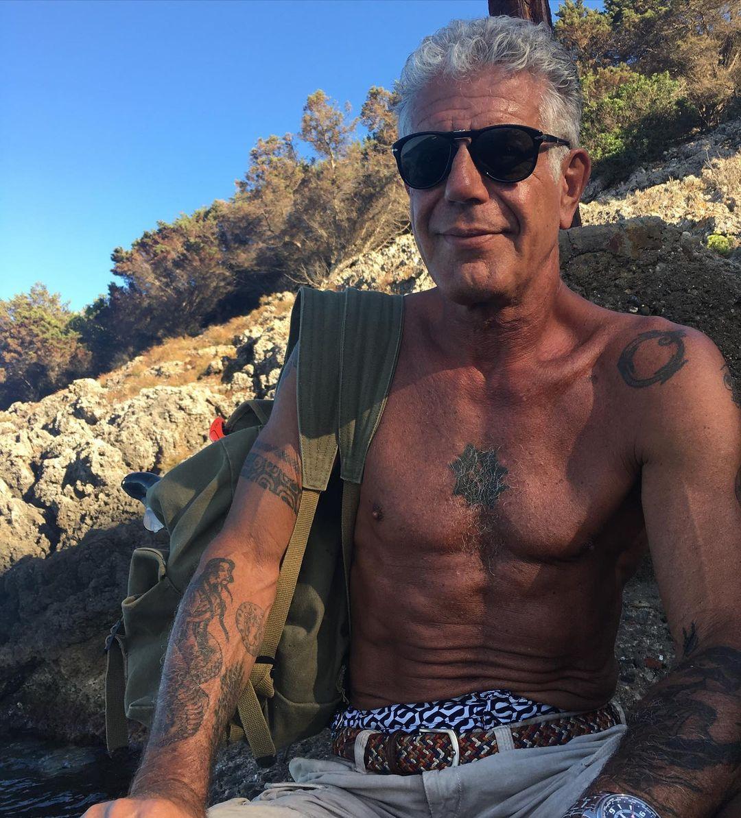 Anthony Bourdain on vacation.