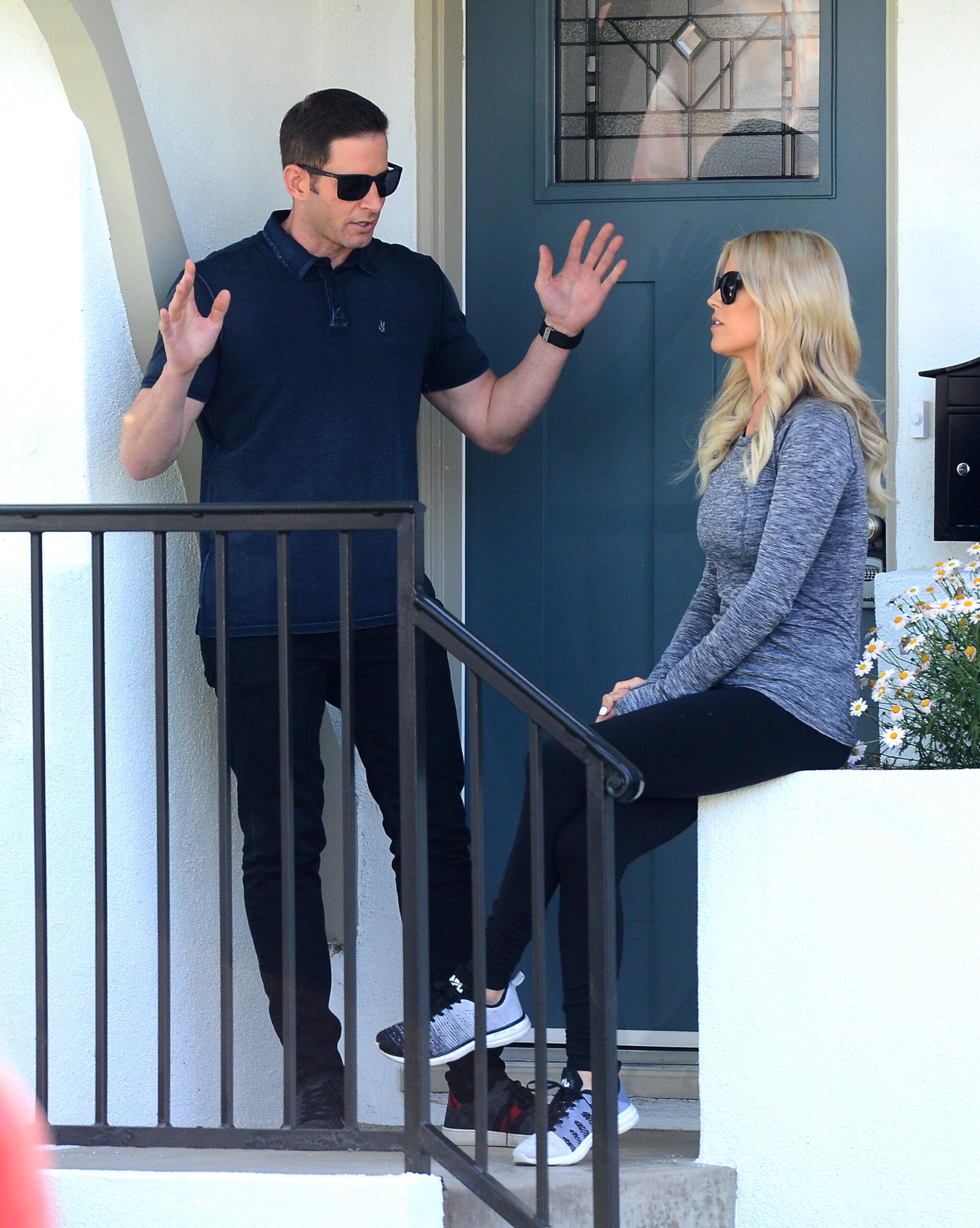 Christina El Moussa and Tarek El Moussa Film a Scene Together in Anaheim For Flip or Flop