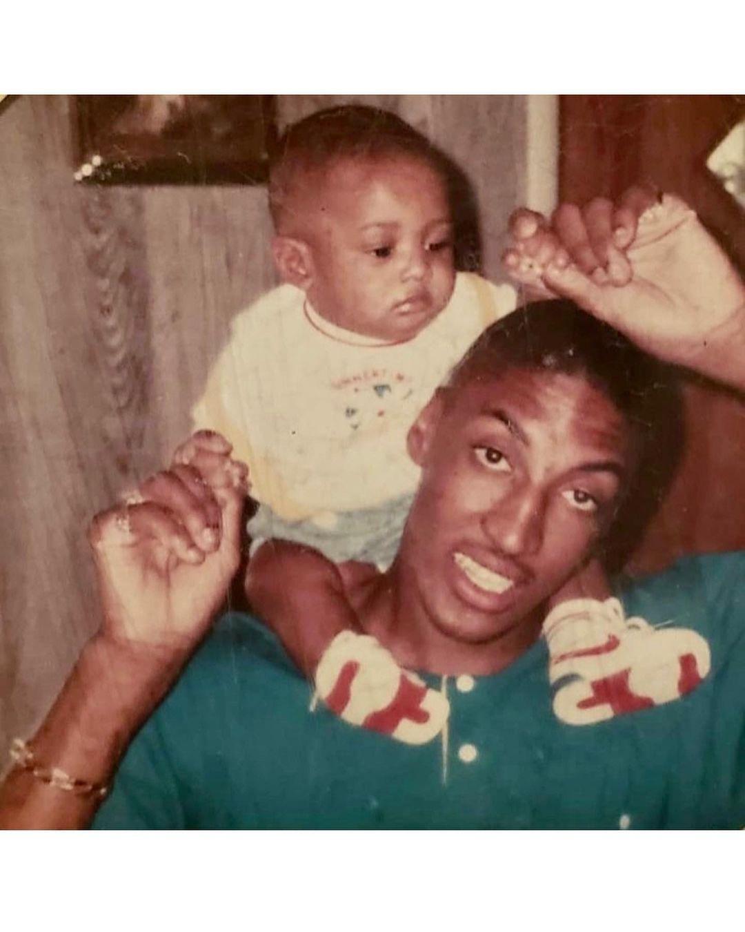 Scottie Pippen with his son Antron