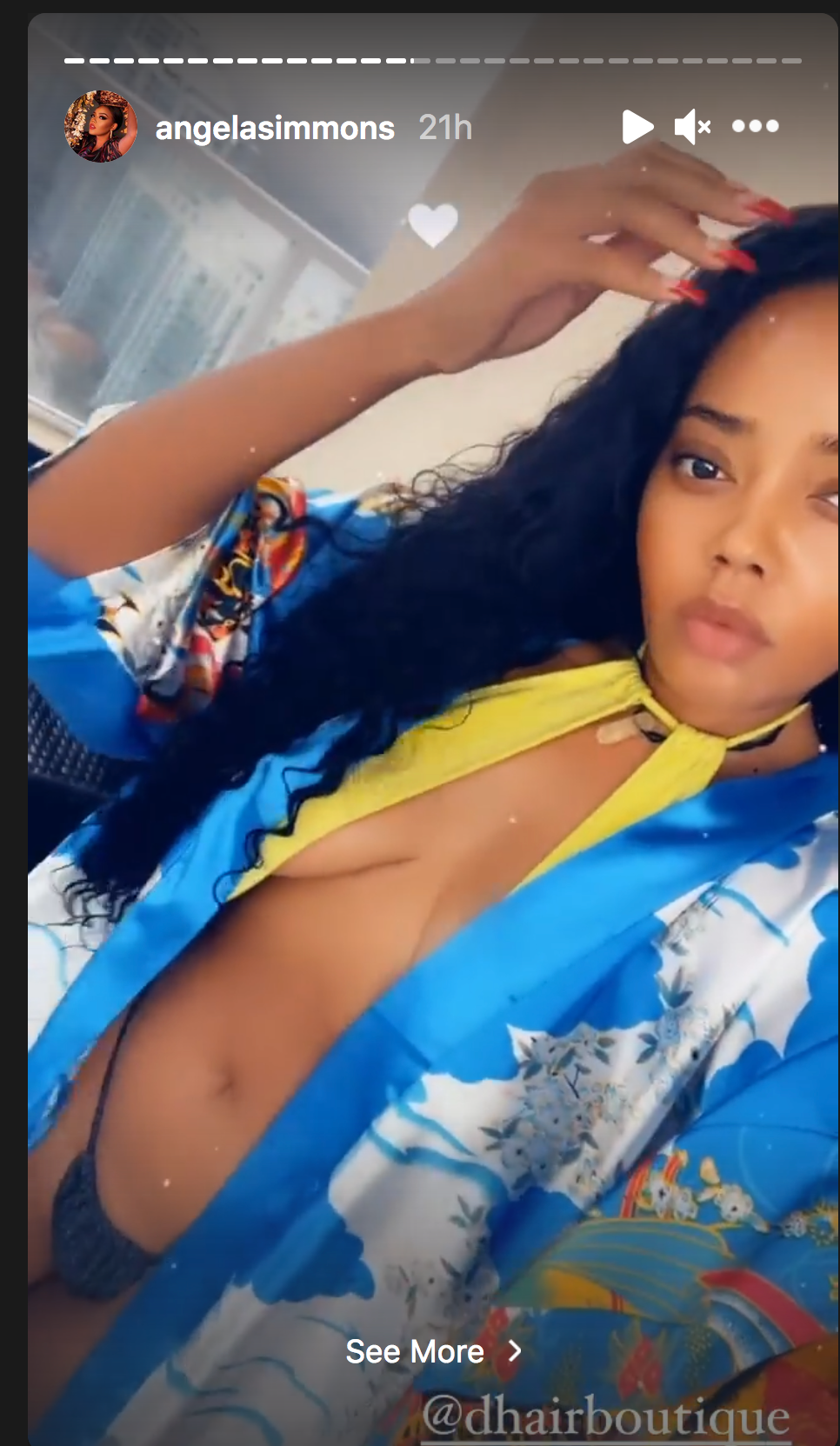 Angela Simmons In a kimono