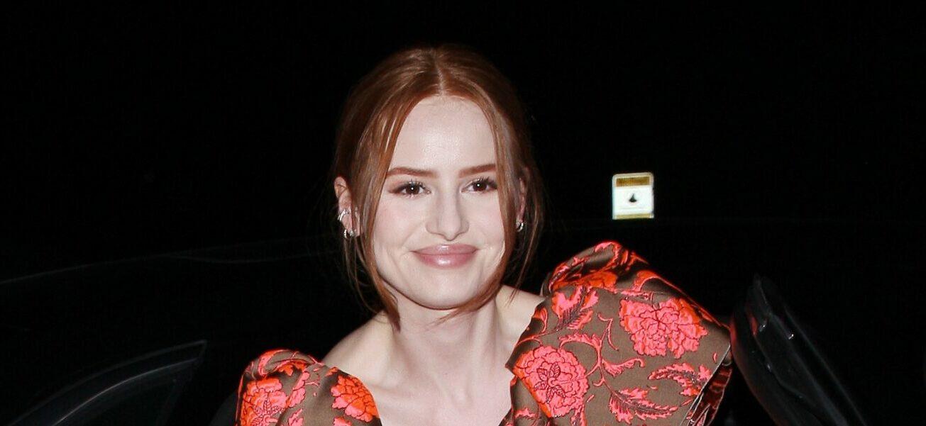 Madelaine Petsch Turns Up The Heat In Cutout Crop Top & High-Waisted Jeans