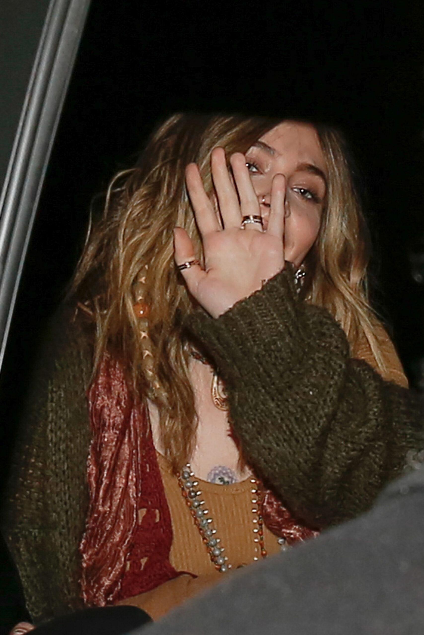 Paris Jackson leaving Jean Paul Gaultier show during the Paris Fashion Week 2020