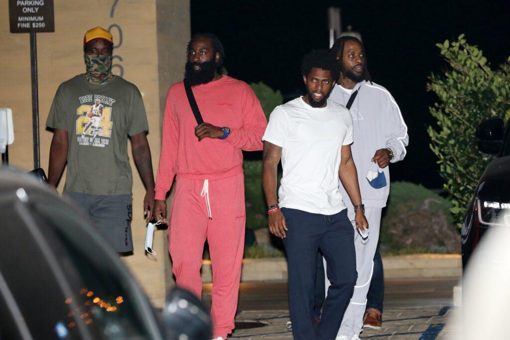 James Harden grabs dinner with his friends at Nobu Malibu