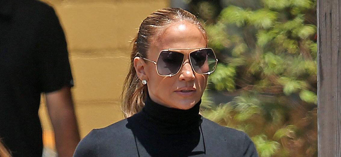 Jennifer Lopez is seen taking a tour of a school in Santa Monica