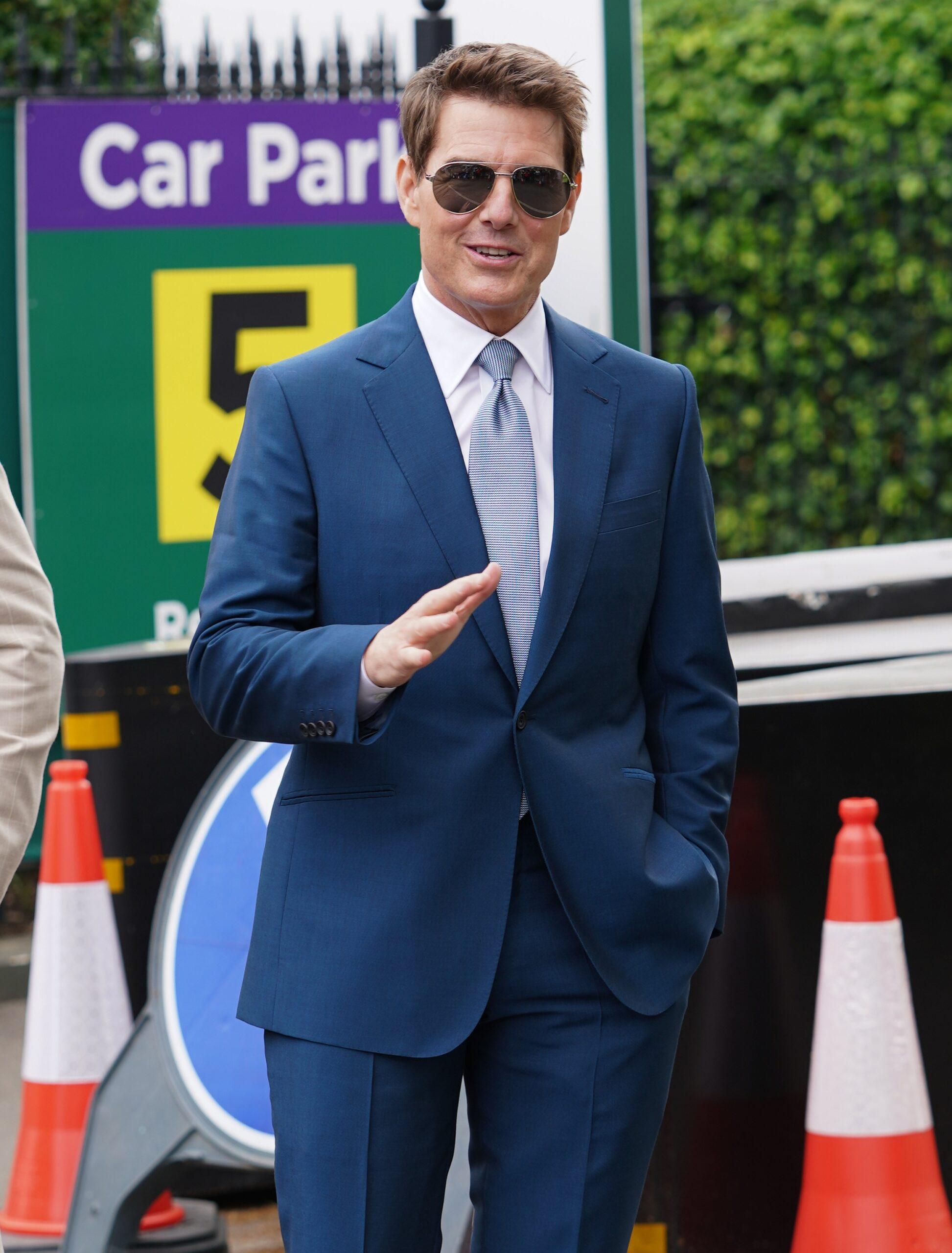 Tom Cruise Celebrities attending Wimbledon Tennis Championship 2021