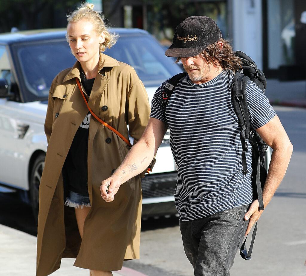 Diane Kruger and boyfriend Norman Reedus strolling around Beverly Hills