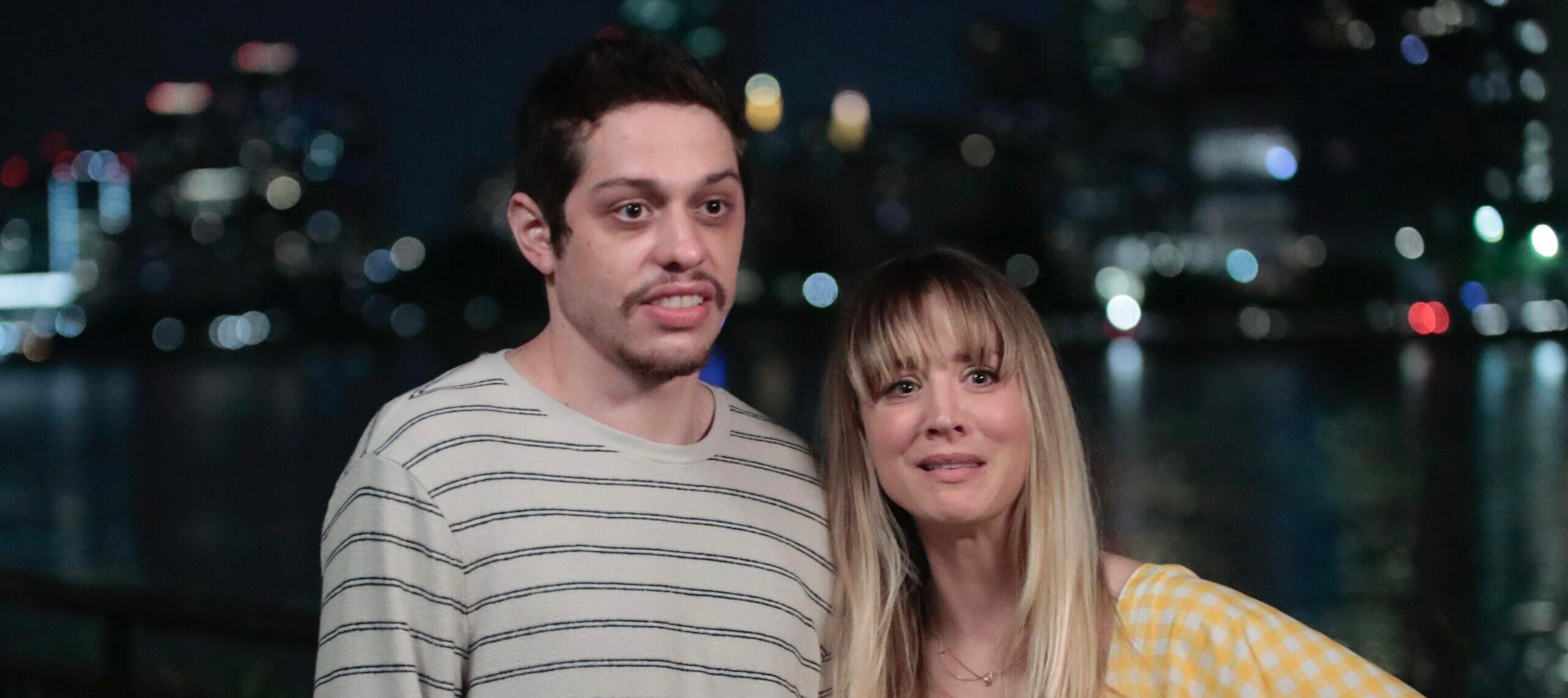 Pete Davidson and Kaley Cuoco filming Meet Cute