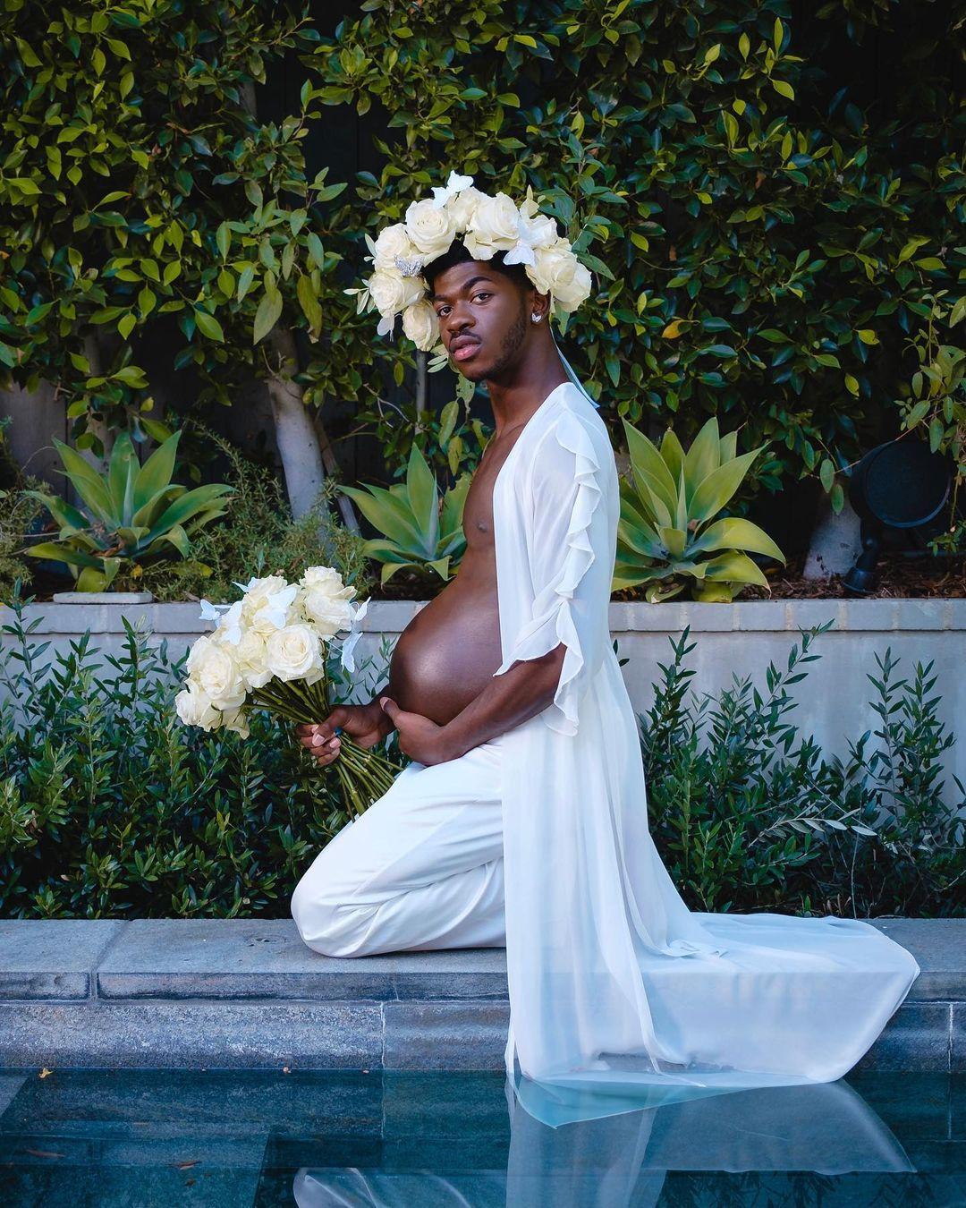 Lil' Nas X Shows Off His Baby Bump In Shocking 'Album' Pregnancy Photos!!