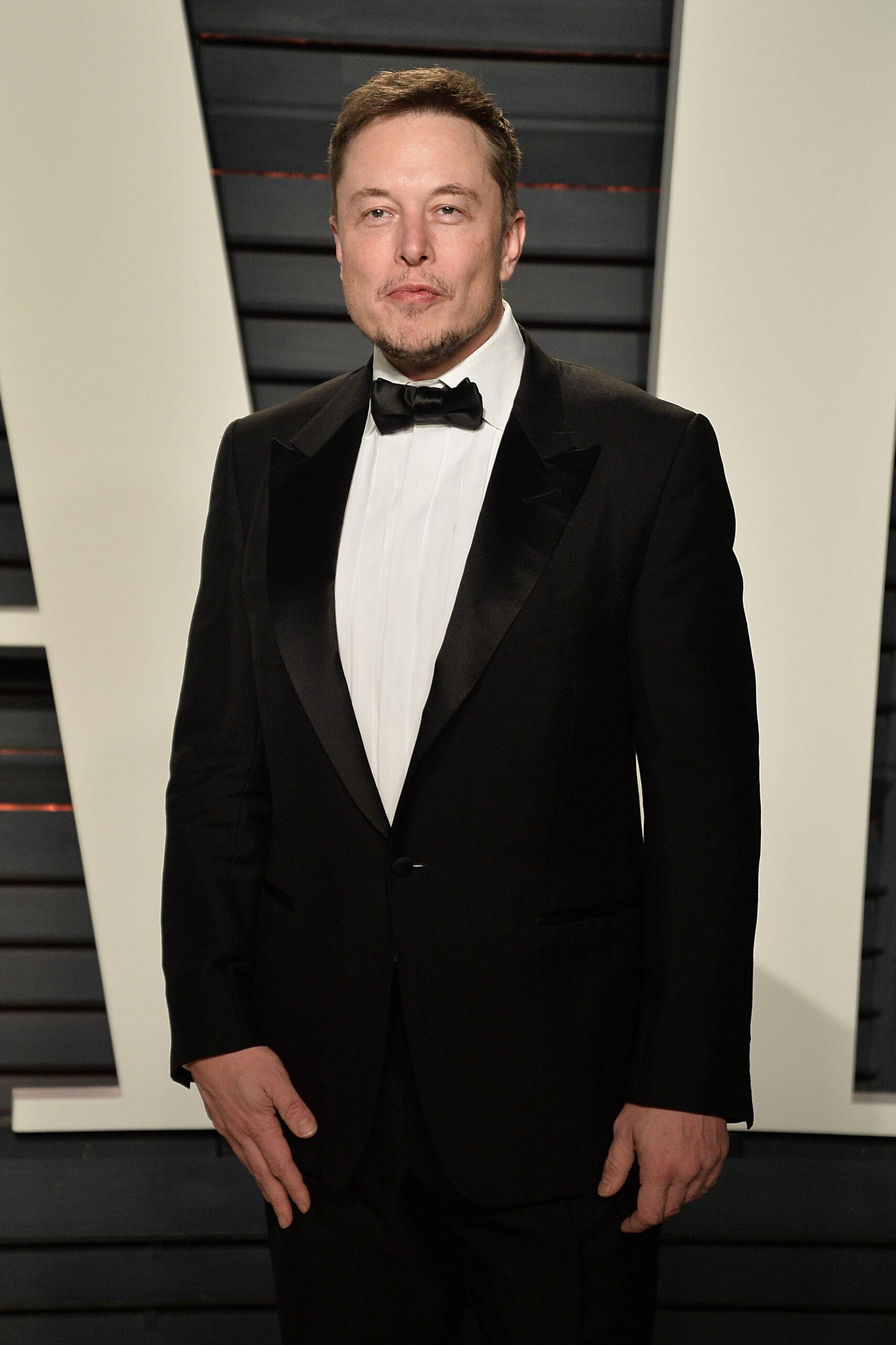Elon Musk Arrivals at the Vanity Fair Oscar Party 2017 in Los Angeles