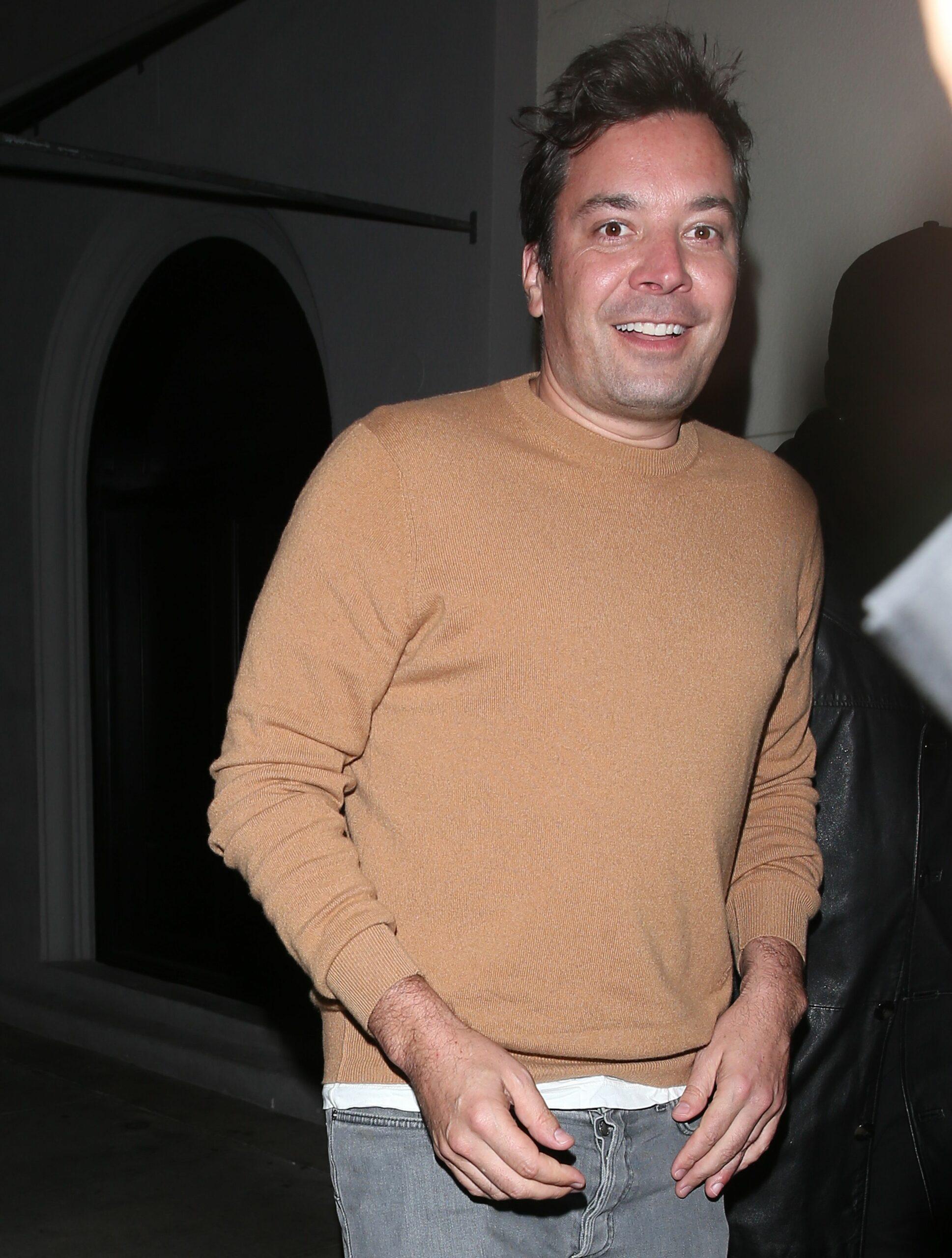 Jimmy Fallon is seen leaving dinner at Craig's Restaurant in West Hollywood!