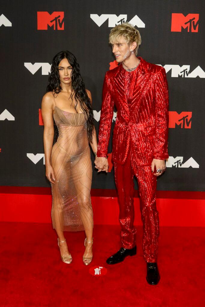 MGK and Megan Fox 2021 MTV VMAs at the Barclays Center Brooklyn in New York City