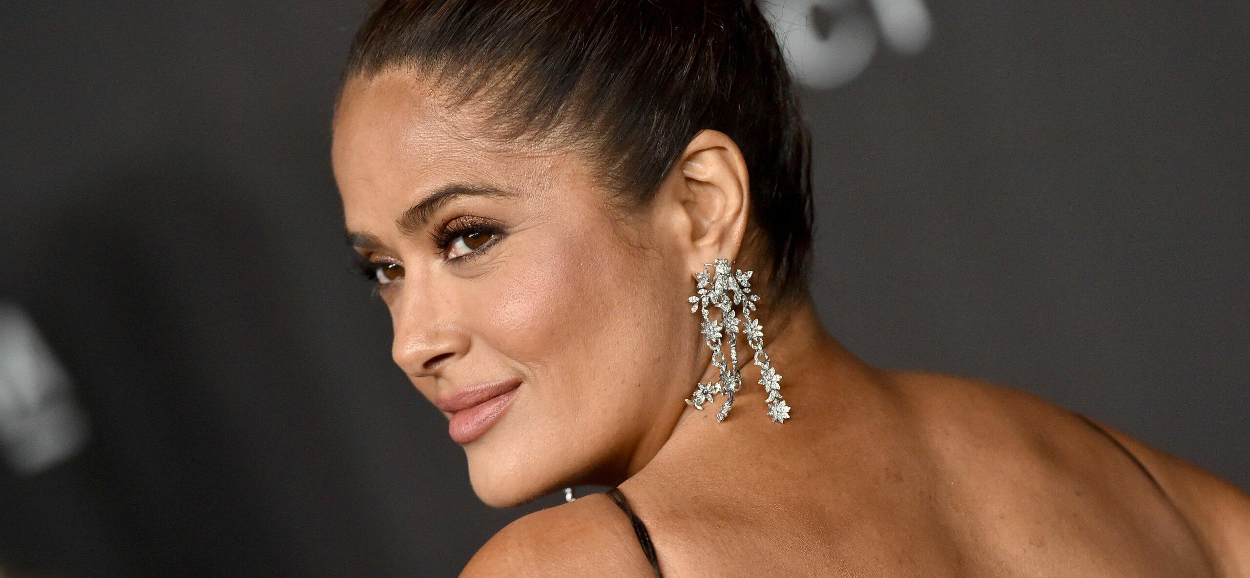 Salma Hayek Celebrates Father’s Day With Throwback Swimsuit Snap