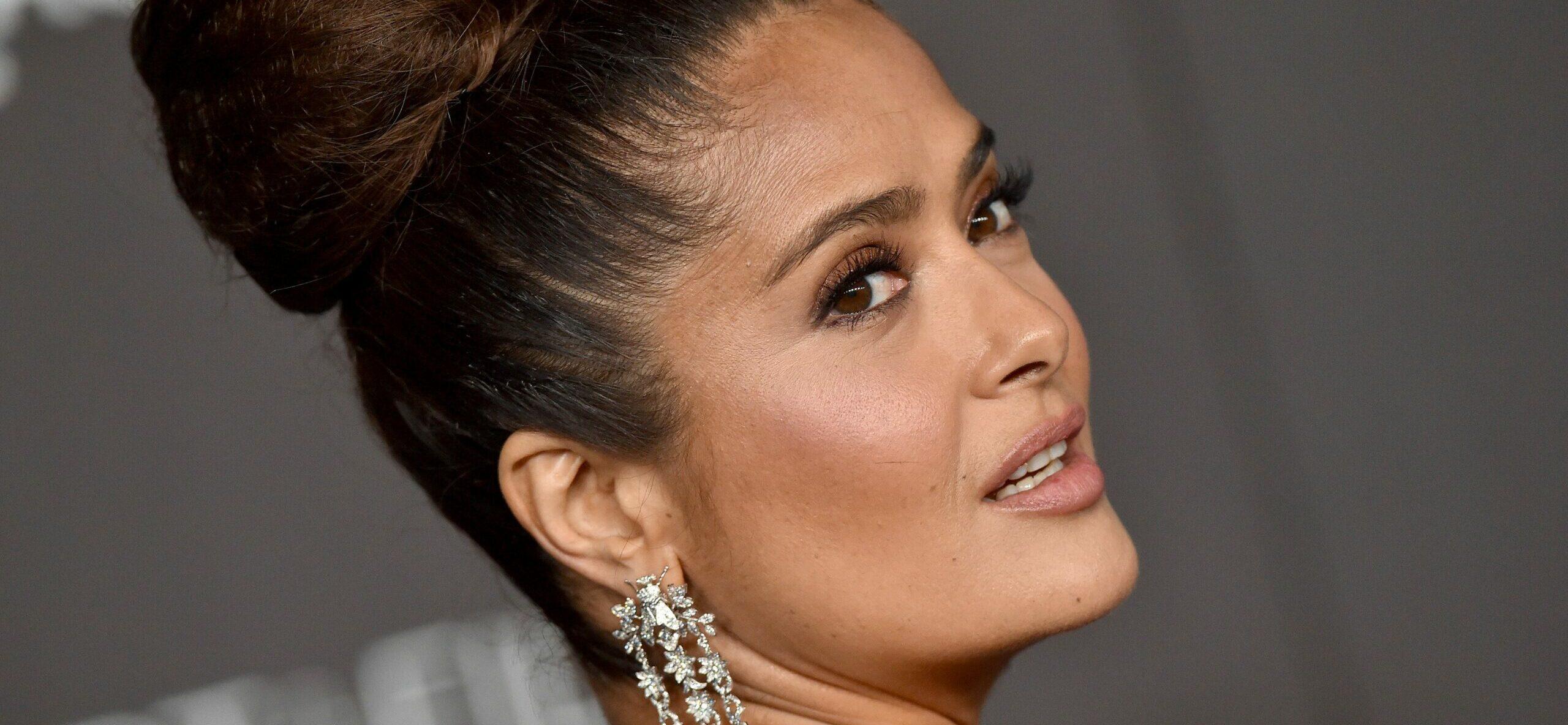 Salma Hayek In Lacy White Dress Shares ‘Beautiful Message’ About Hummingbirds