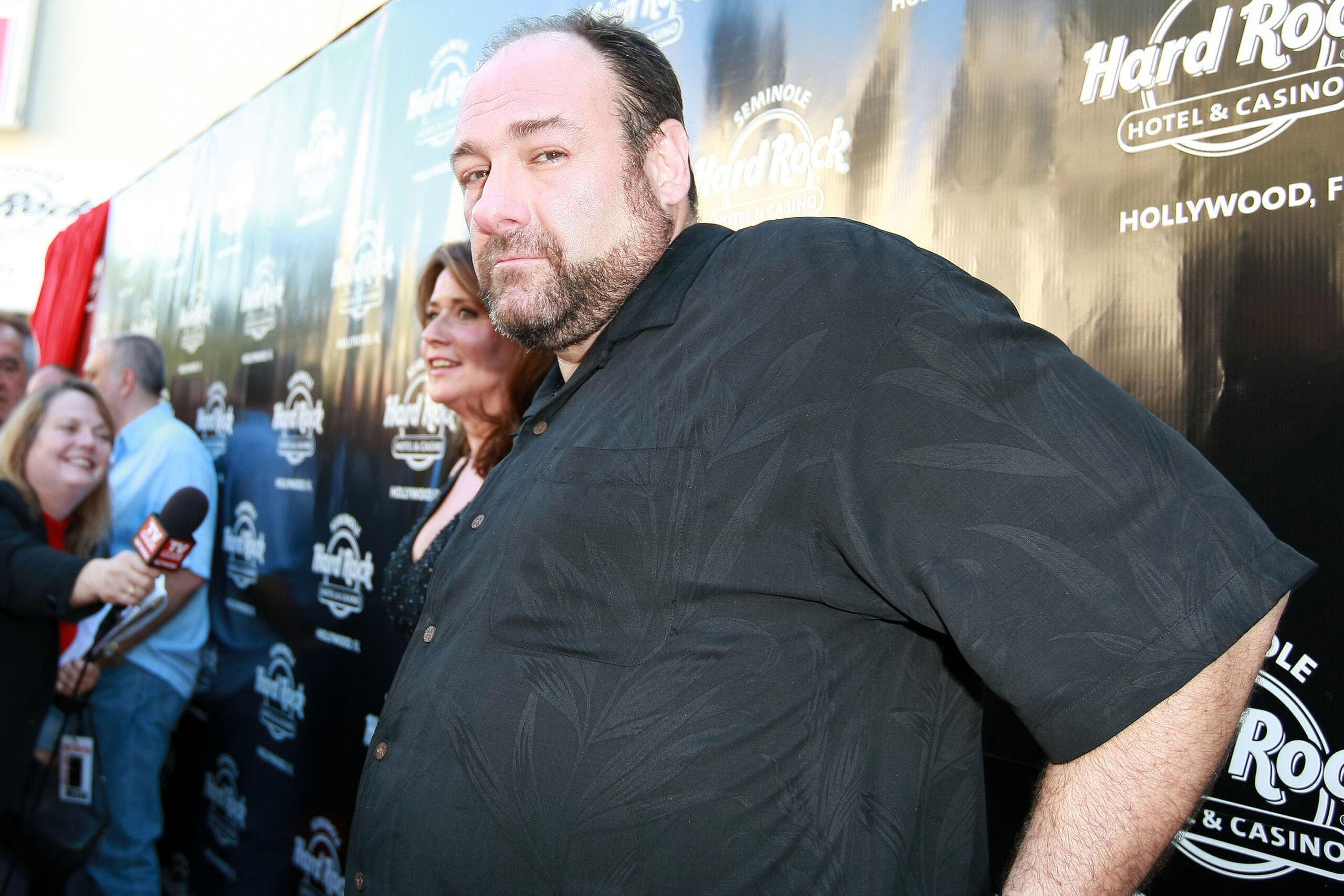 James Gandolfini arrives at the Sopranos final Episode watch party at Hard Rock Live at the Seminole Hard Rock Hotel amp Casino Hollywood on June 10th 2007