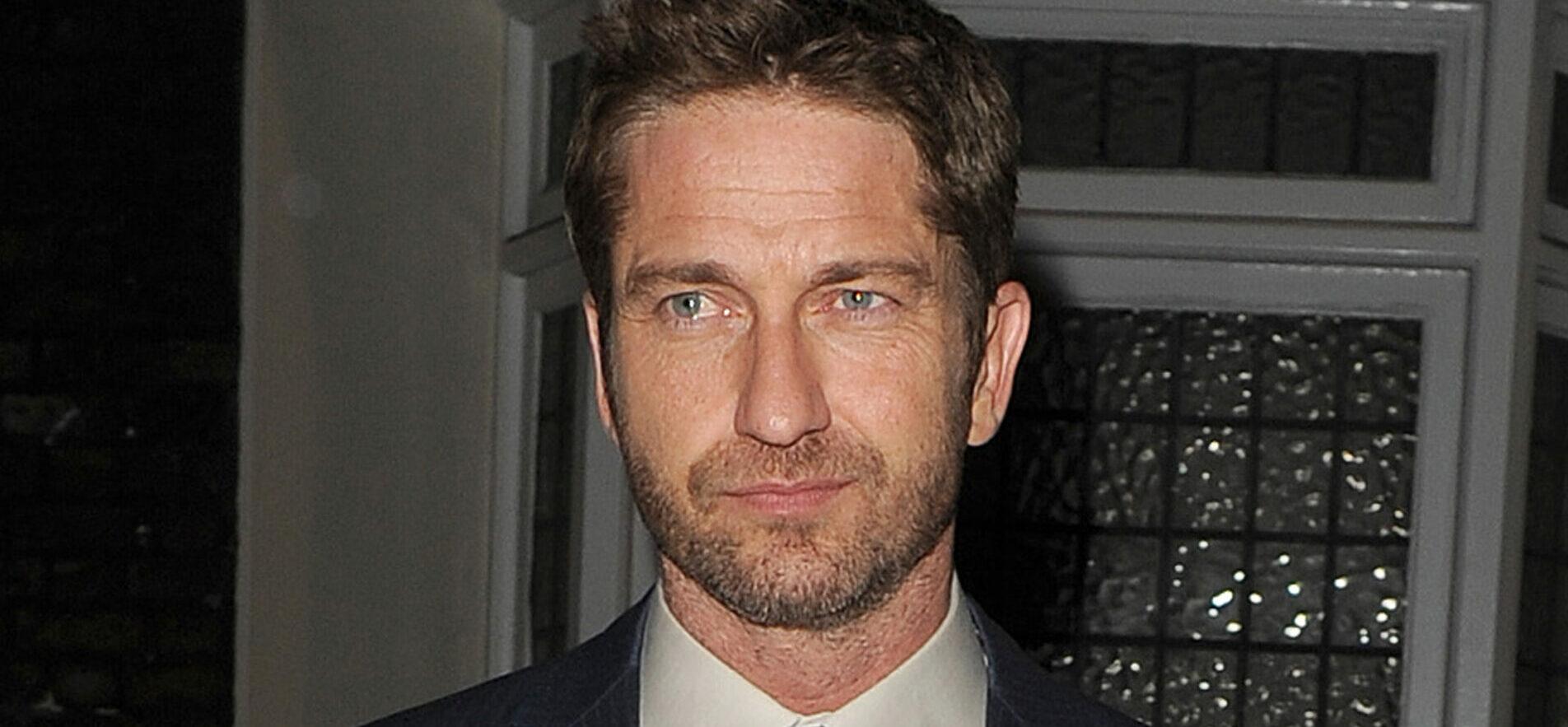 Gerard Butler enjoys a 3 hour meal with friends at upmarket Locanda Locatelli restaurant in Mayfair The actor wore a navy blue suit