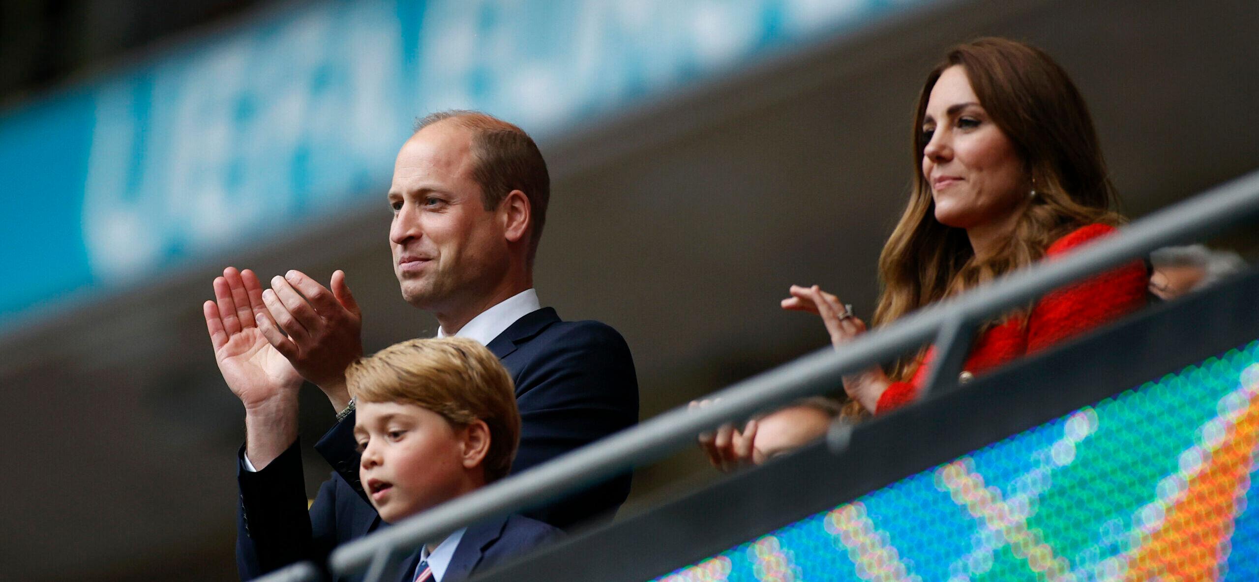 Twinning Is Winning! Prince William & Prince George Wear Matching Suits To Soccer Match
