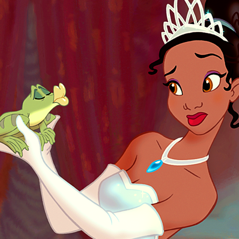 A photo art showing the cast of 'The Princess and the Frog.'