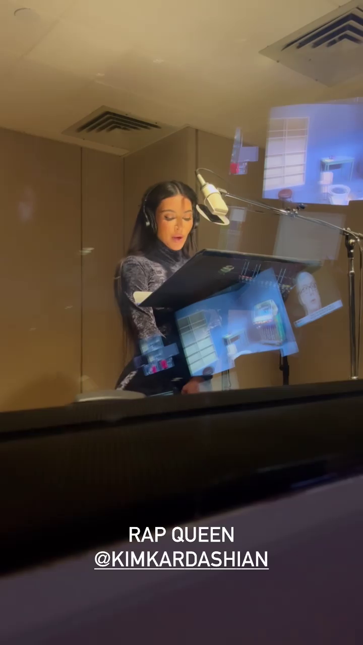 Kim Kardashian Is Spitting Fire During Recording Studio Rap Session?!