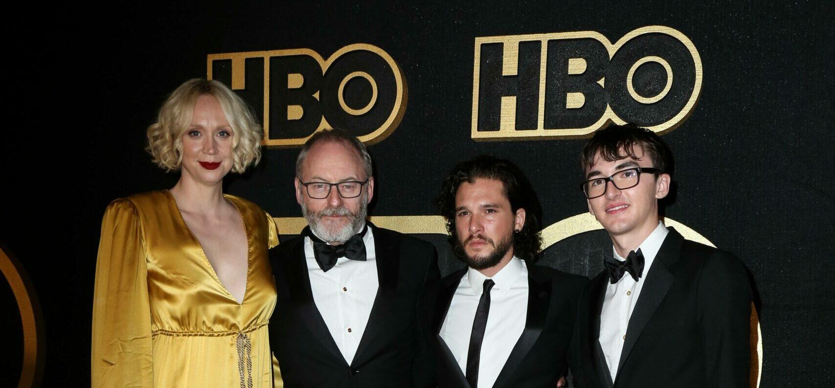 Cast of Game of Thrones arrives for the HBO Emmy party at the Pacific Design Center in Los Angeles, CA. 17 Sep 2018 Pictured: Gwendoline Christie, Kit Harrington, Isaac Hempstead Wright. Photo credit: profX/MEGA TheMegaAgency.com +1 888 505 6342 (Mega Agency TagID: MEGA277578_025.jpg) [Photo via Mega Agency]