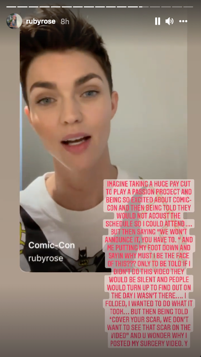 Ruby Rose Rolls Out Allegations Against 'Batwoman' Execs: Being Forced To Work With Injury And More