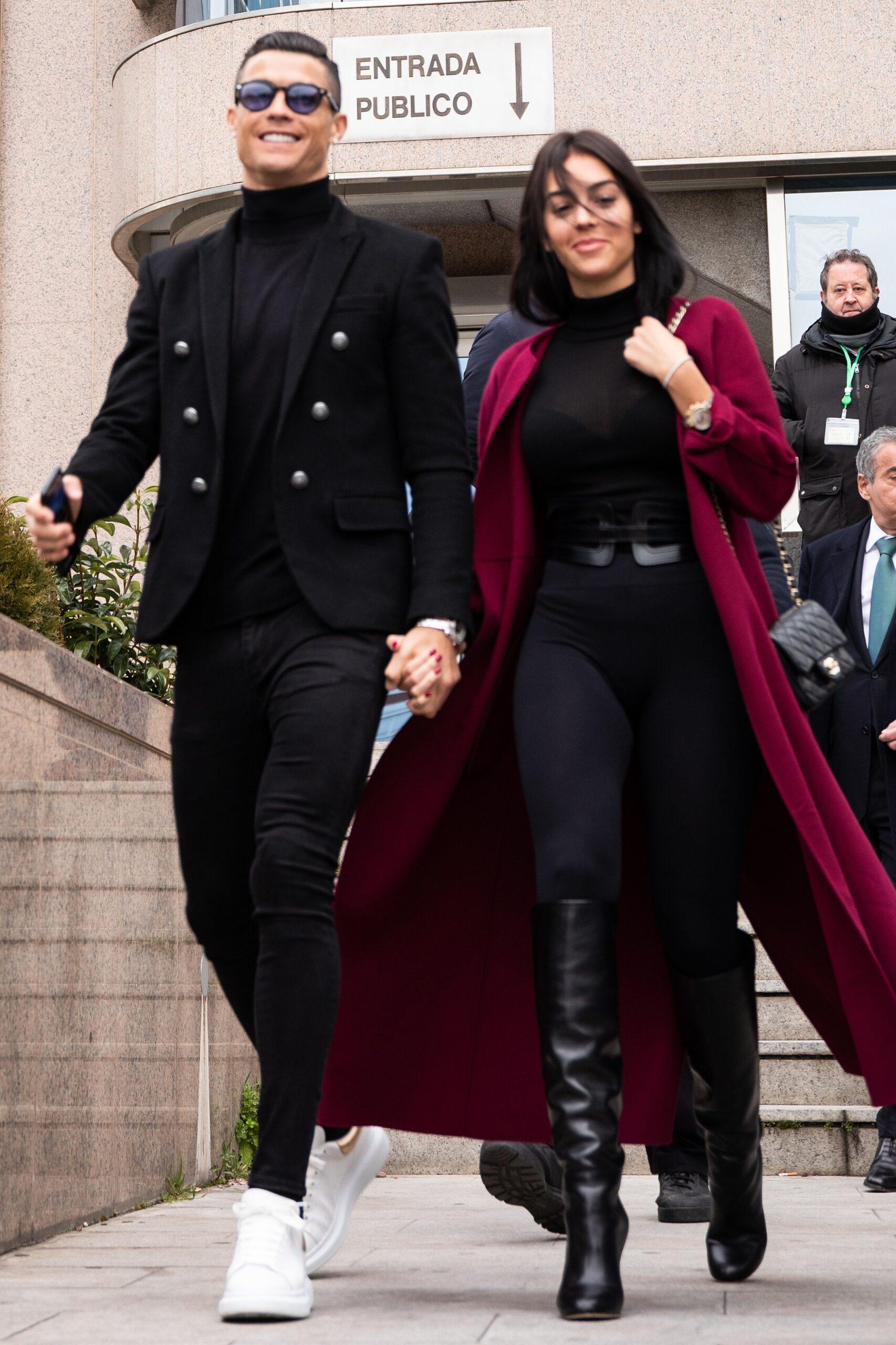 Cristiano Ronaldo and Georgina Rodríguez walking