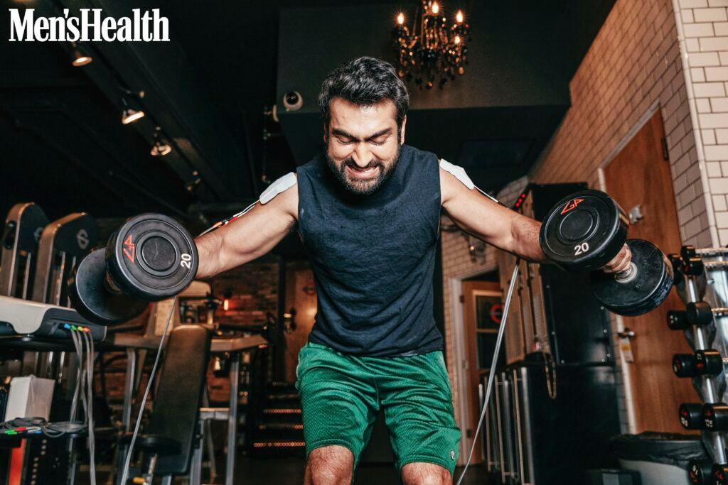 Kumail Nanjiani works out for Men's Health