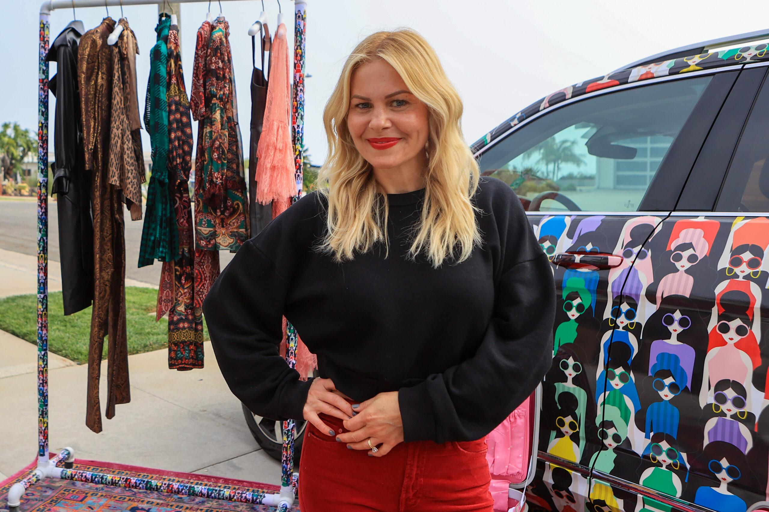 Candace Cameron Bure experiences the Alice Olivia by Stacey Bendet amp Volkswagen mobile gifting suite in Los Angeles