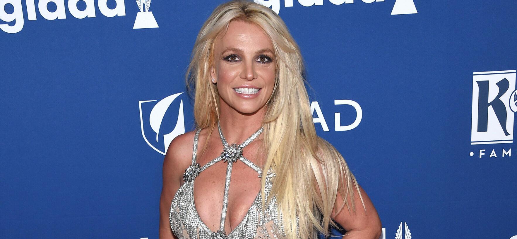 Britney Spears Teases A Bikini Under Her See-Through Dress