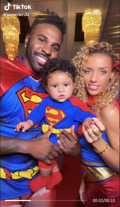 Jason Derulo and family for Halloween
