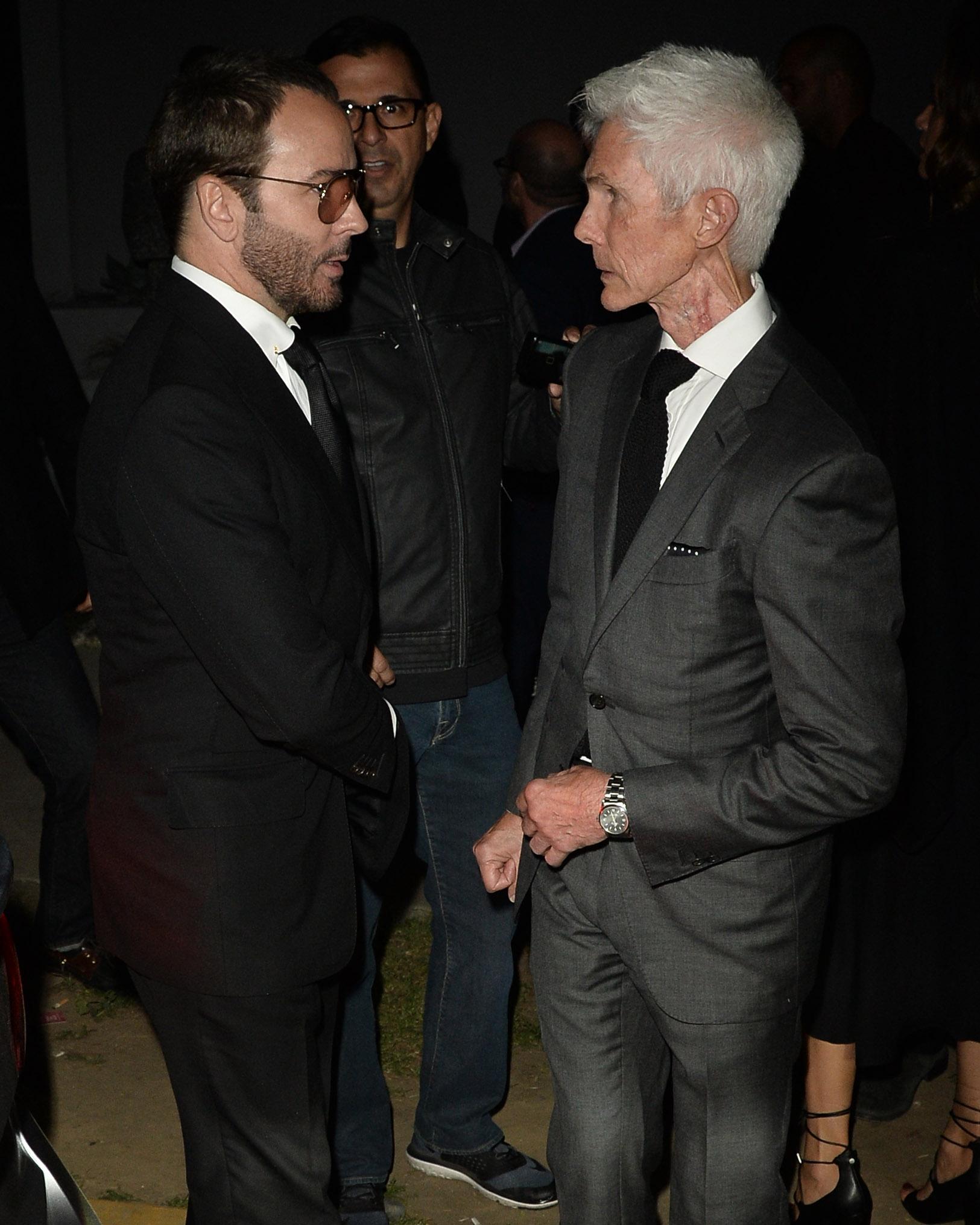 Tom Ford and Richard Buckley Attends Elton Johns 70th Birthday Party
