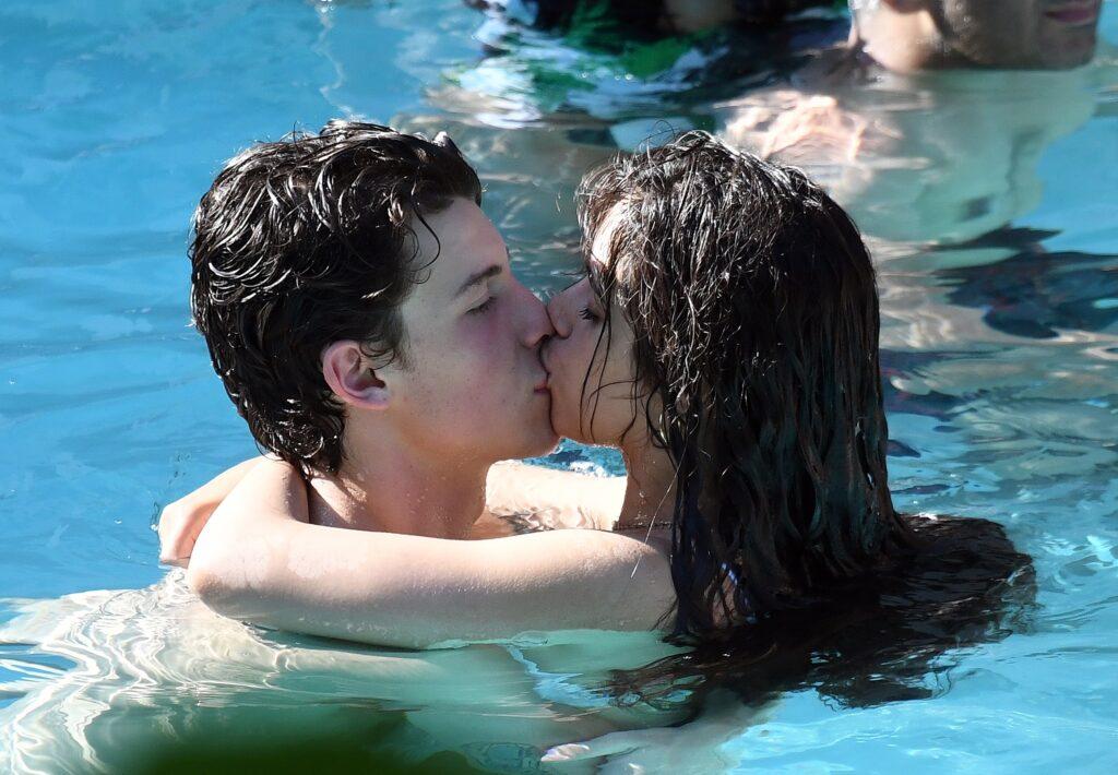 Shawn Mendes & Camila Cabello kiss in pool