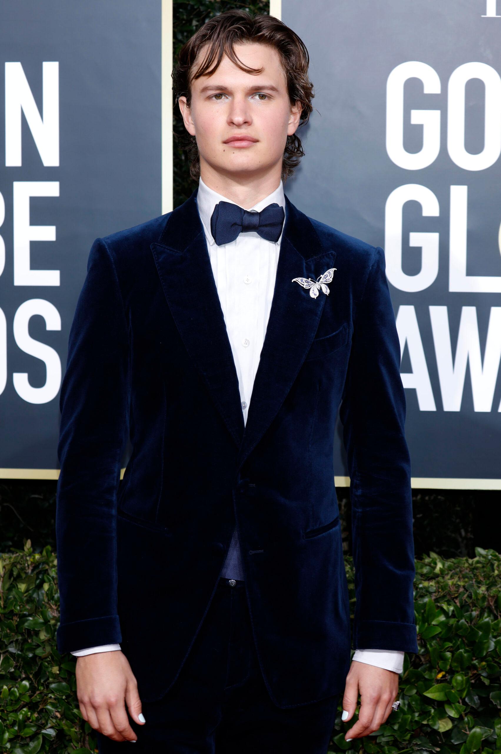 Ansel Elgort posing for the camera.