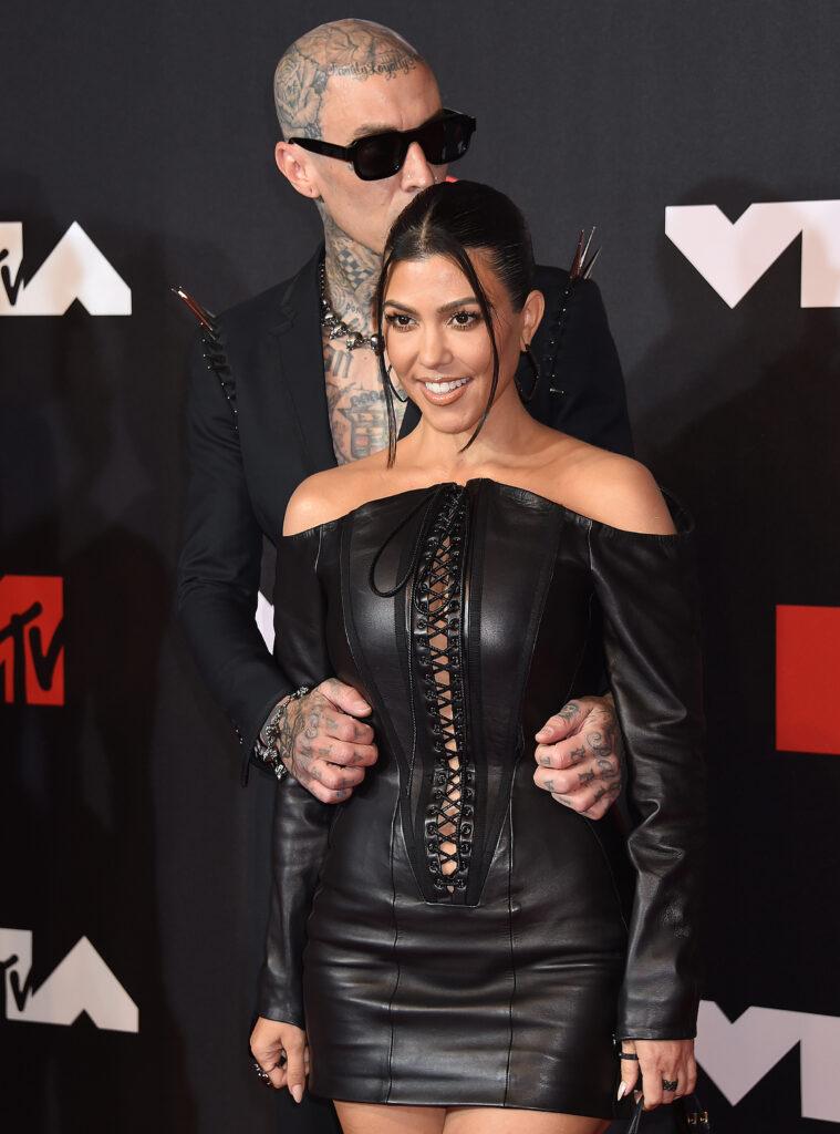 Kourtney Kardashian And Travis Barker at the 2021 MTV VMAs