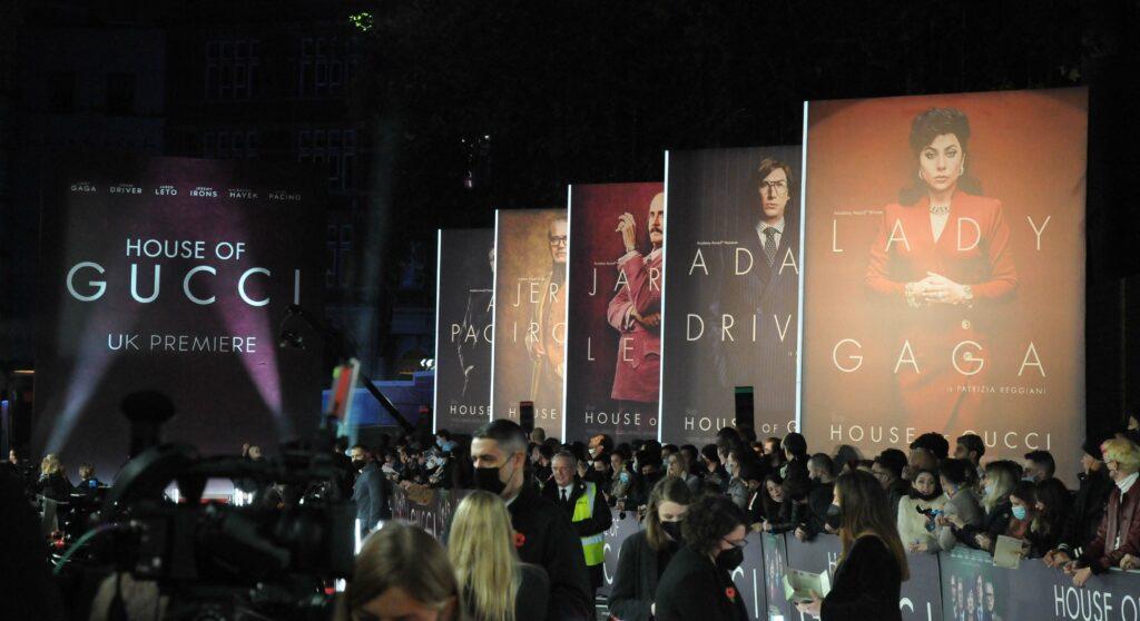 atmosphere at the "House of Gucci" UK film premiere, Odeon Luxe Leicester Square, Leicester Square, on Tuesday 09 November 2021 in London, England, UK.