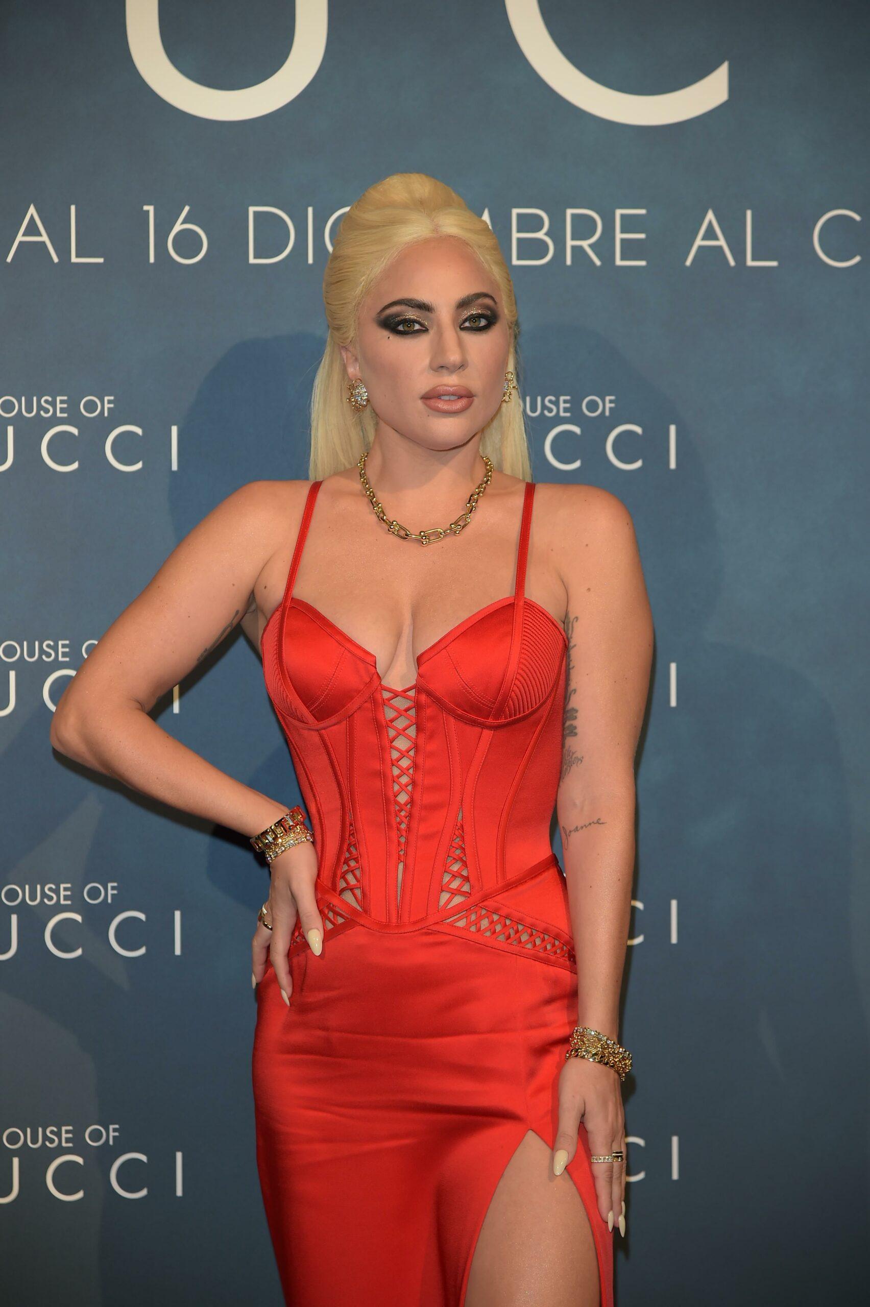 Lady Gaga attends the premeire of "House of Gucci" in Milan