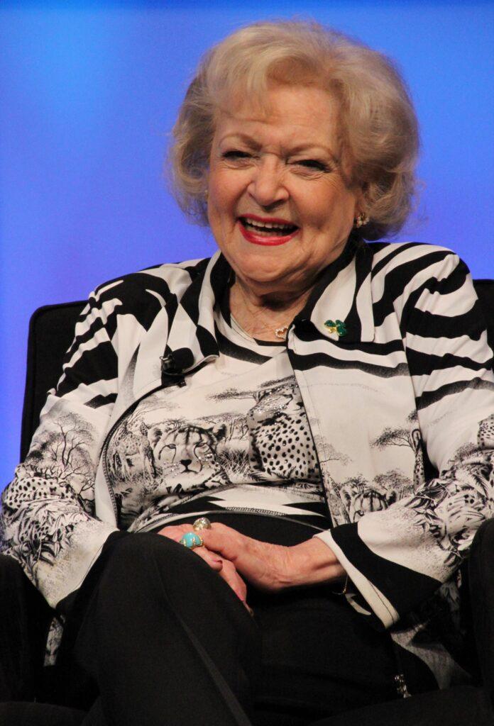 Betty White in black and white