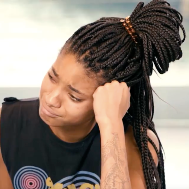 Willow Smith expressing emotion