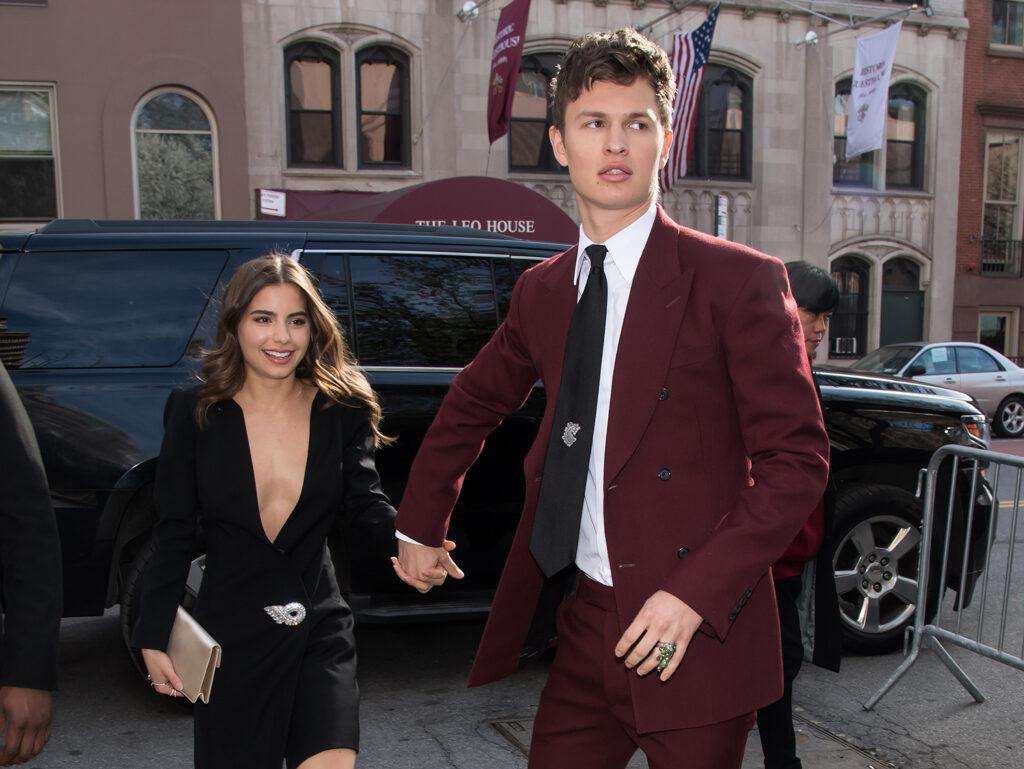 Suki Waterhouse and Ansel Elgort arrive to the apos Jonathan apos screening during Tribeca Film Festival at SVA Theater in New York