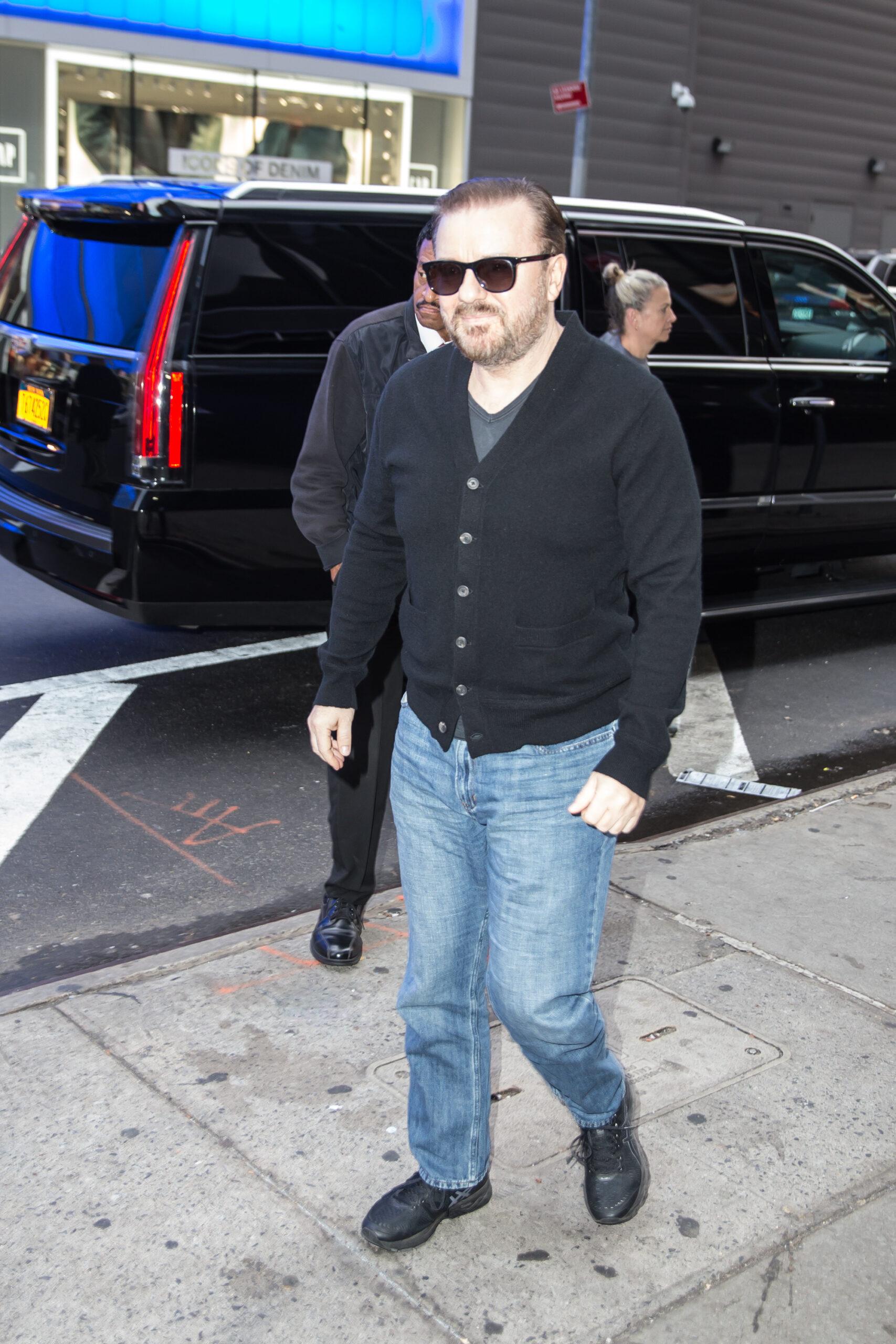 Ricky Gervais spotted on the street in New York