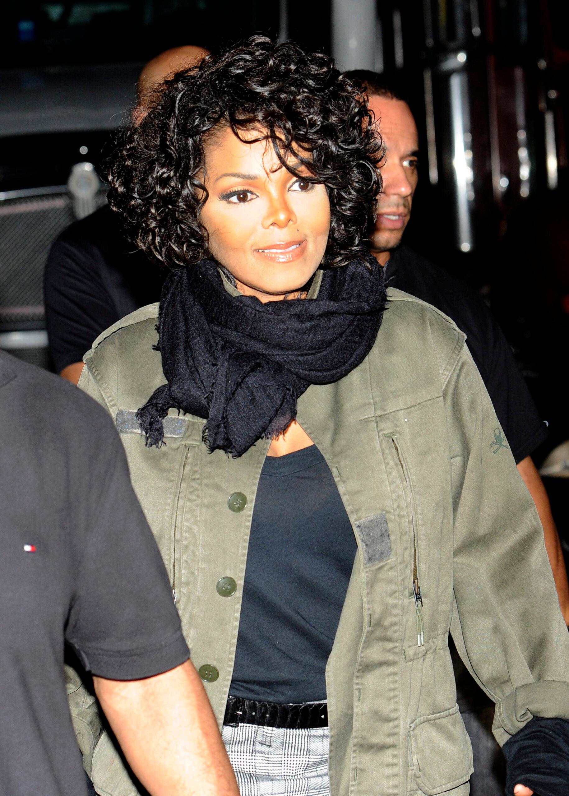 Singer Janet Jackson is seen after the last show of her tour at Fillmore Miami Beach