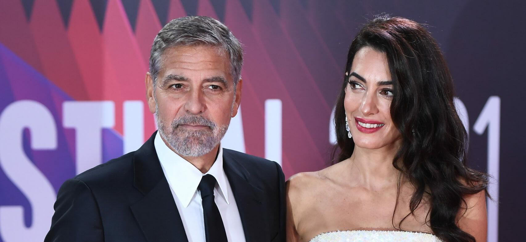Amal CLooney & George Clooney smiling
