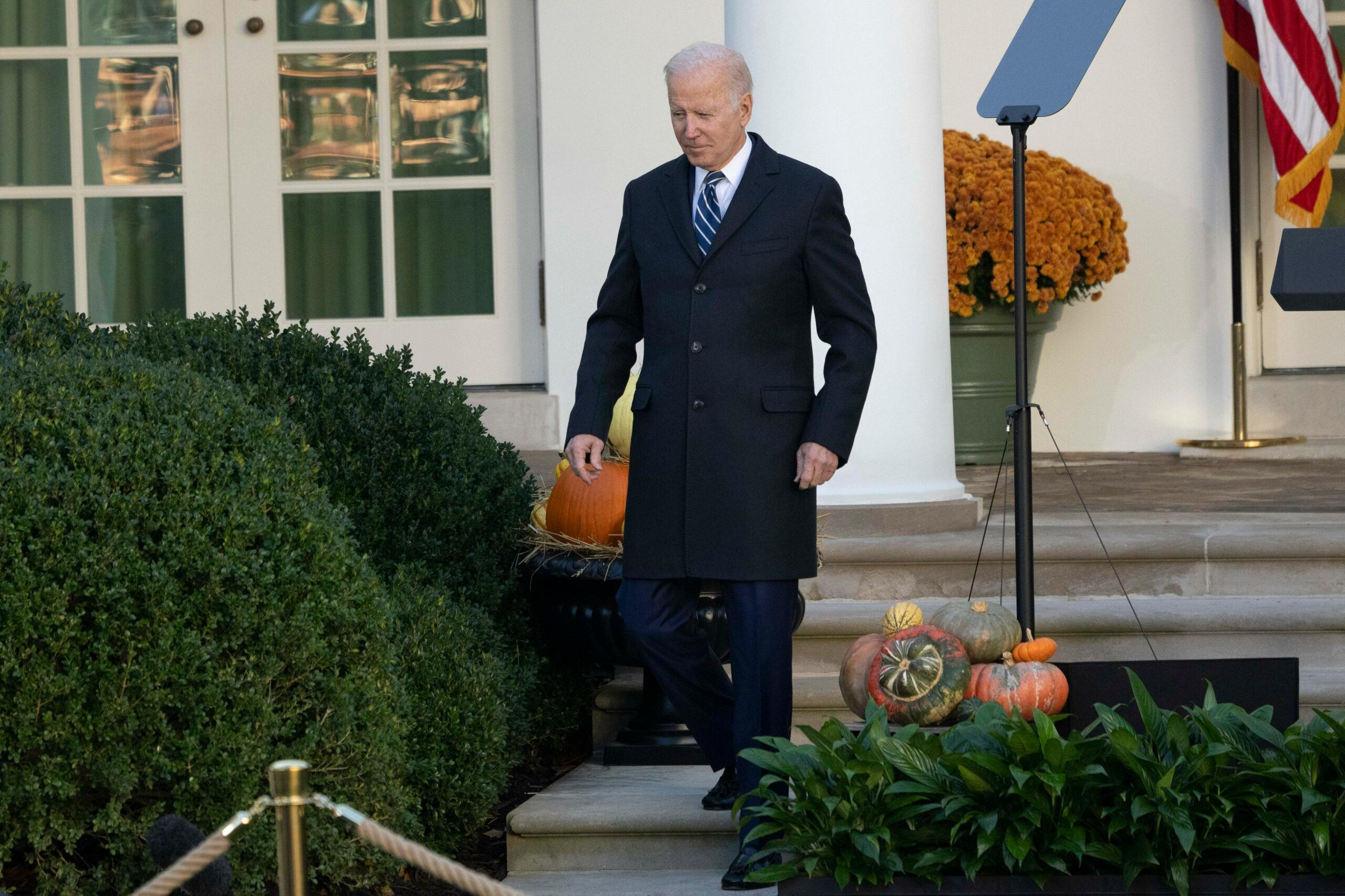 President Joe Biden celebrates the 74th anniversary of the National Thanksgiving Turkey presentation