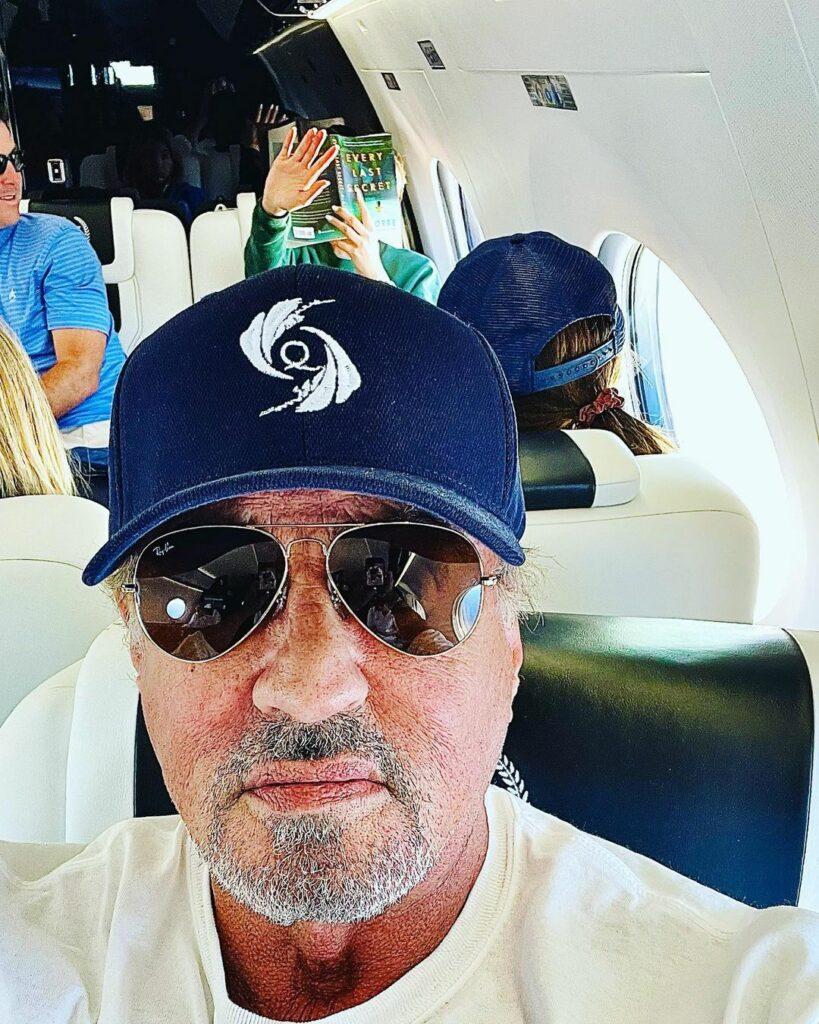 Sylvester Stallone caused an uproar wearing a cap with a "Q"