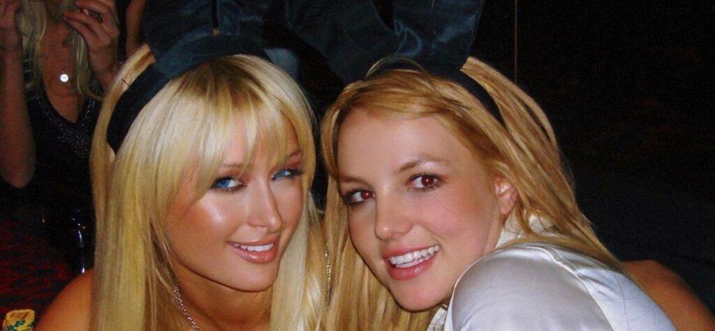 Paris Hilton and Britney Spears smiling.