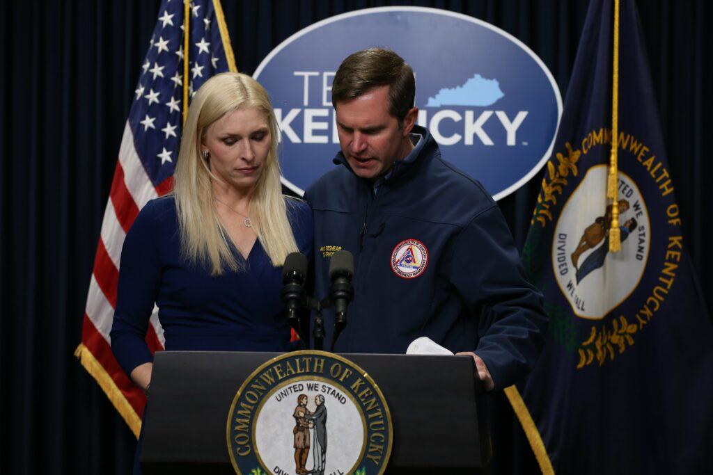 Britainy Beshear and Governor Andy Beshear of Kentucky