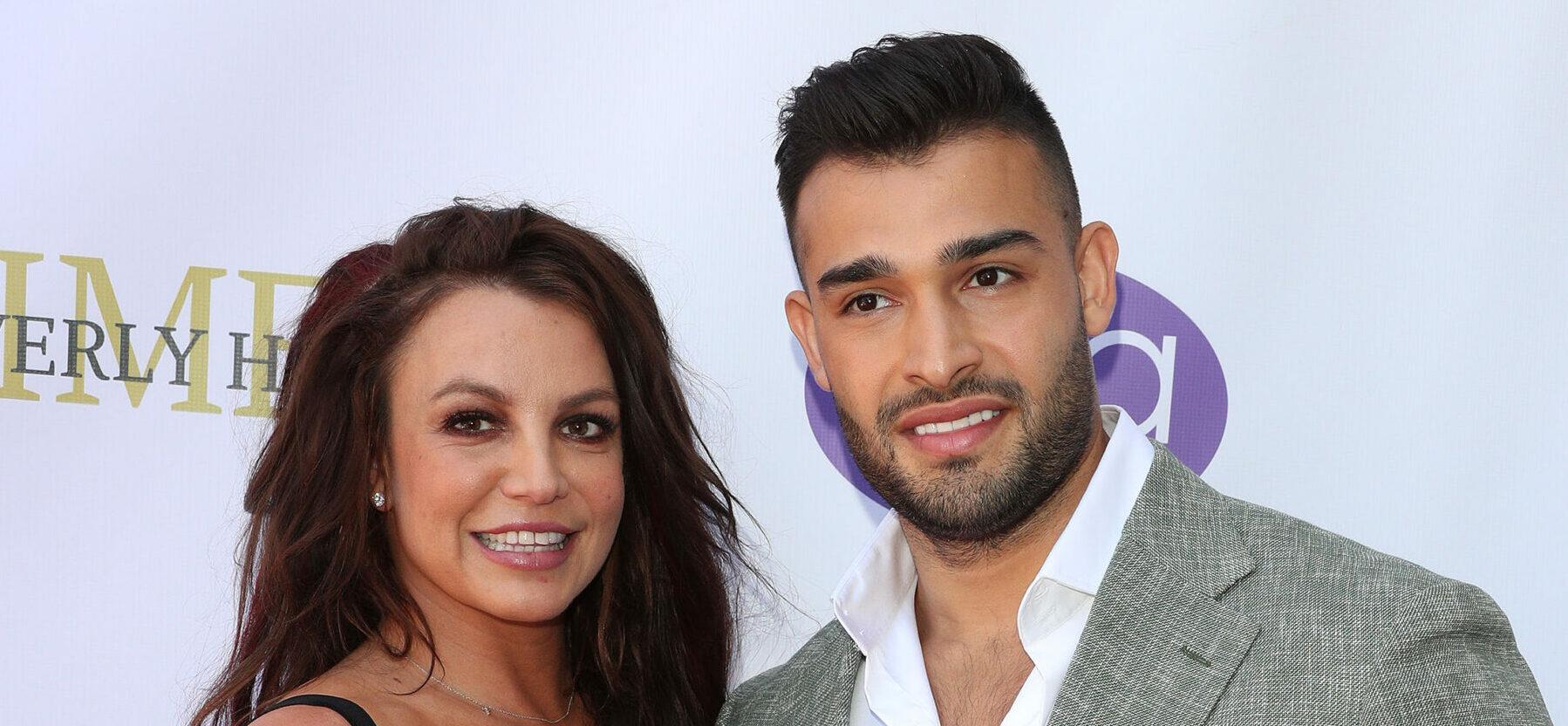 Britney Spears and Sam Asghari on the red carpet