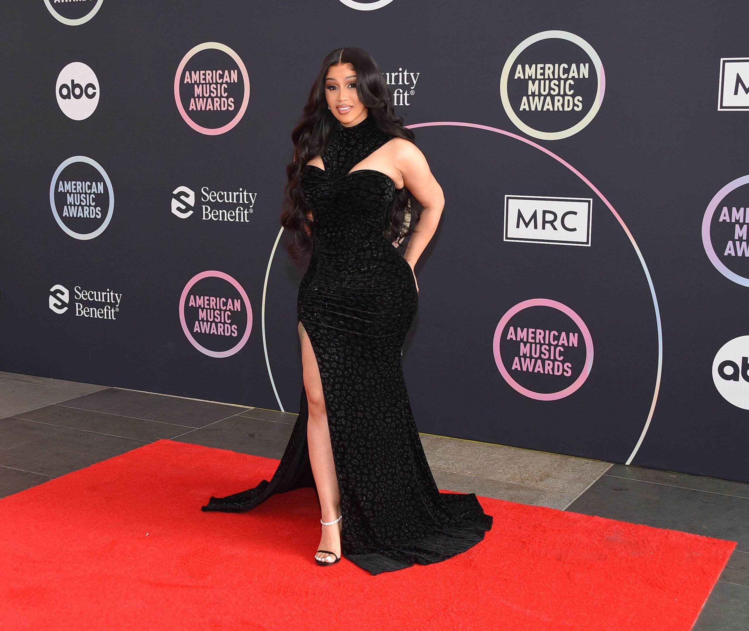 2021 American Music Awards Red Carpet Roll-Out with Cardi B